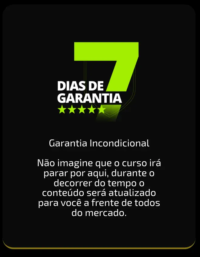 7 dias de garantia